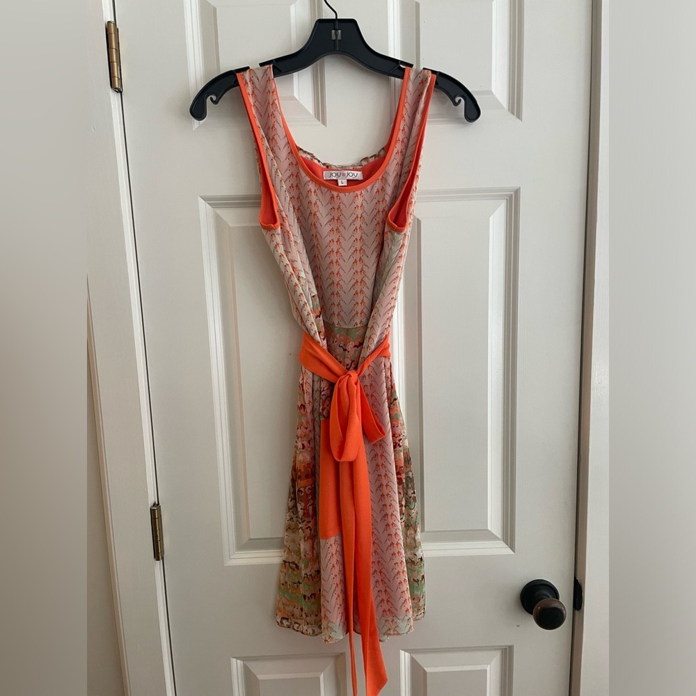 Orange Pattern Spring Dress - Picture 2 of 5